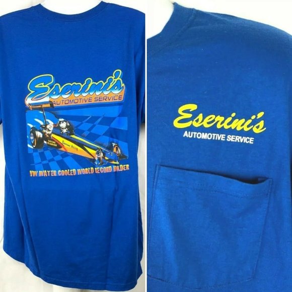 Eserinis Auto VR6 Dragster World Record Holder Mens T-Shirt 2XL VW Water Cooled - Picture 1 of 5